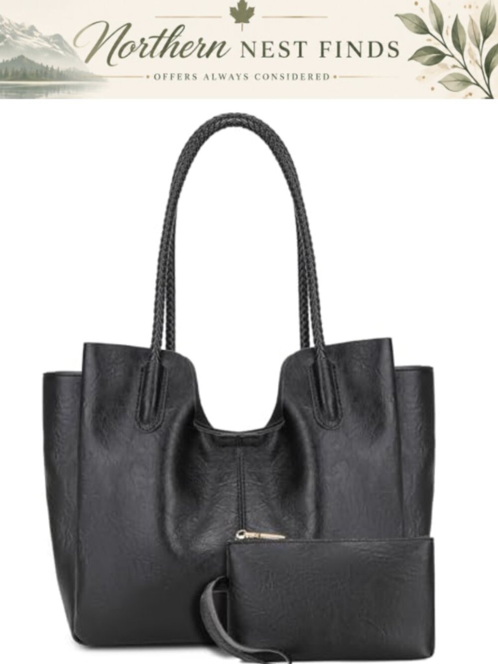 Retro Vegan Leather Shoulder Bag Clutch Tote Handbag